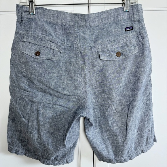 PATAGONIA Back Step Hemp/Cotton Shorts Chambray Sz 31 Neo Navy - Picture 3 of 9